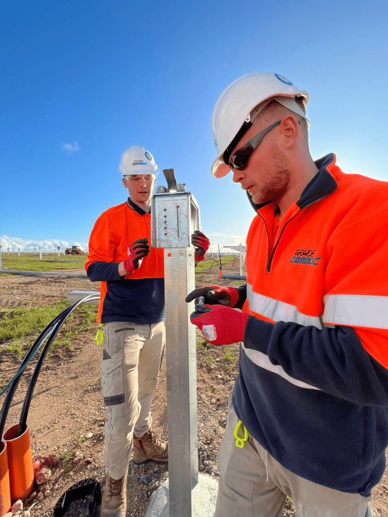 Workers developing Solar Farm