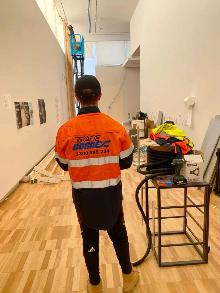 TradeConnex workers on site at the Art Gallery of New South Wales in Sydney